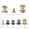 China Manufacturer Solid Brass Ball Head Studs Knob Screw Rivets Studs Leather Belt Antique Brass Button Studs & Posts