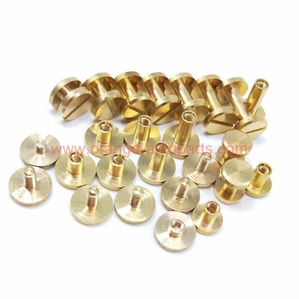 Factory Customized Solid Brass Binding Chicago Screws Nail Stud Rivets For Photo Album Leather Craft Studs Belt Wallet Fasteners