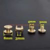 Wholesale Price Solid Brass Flat Head Chicago Screw Rivets For Leather/belt/ Wallet/handbag 8mm 10mm