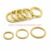 Factory Customized Solid Brass Split Rings Double Loop Keyring 15-38mm Bag Hook Connector Keychain Keys Holder