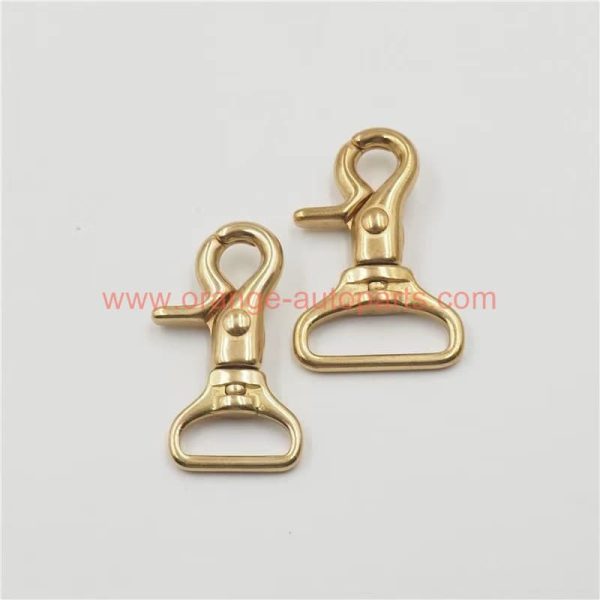 Factory Customized Solid Brass Trigger Snap Hook Keychain Clips Lobster Clasps For Leather/bag/belt/dog Leashes