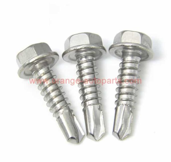 China Manufacturer Stainless Steel 304 316 401 Self Drilling Screw Hex Head With Gery Epdm Sealing Rubber Washer