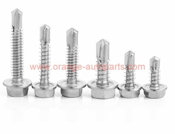 China Manufacturer Stainless Steel 304 316 401 Self Drilling Screw Hex Head With Gery Epdm Sealing Rubber Washer