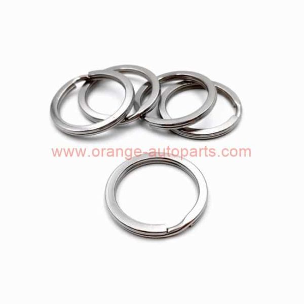 Wholesale Price Stainless Steel 304 Flat Split Key Ring Silver Blank Keychain O Rings 25mm