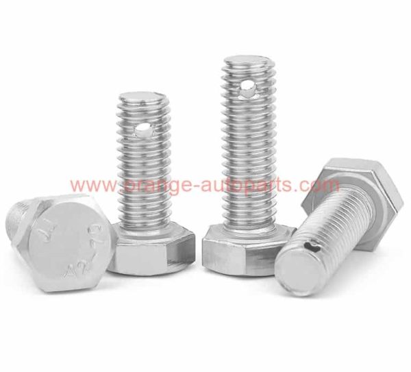 China Manufacturer Stainless Steel 304 Hexagon Bolt With Cotter Pin Hole