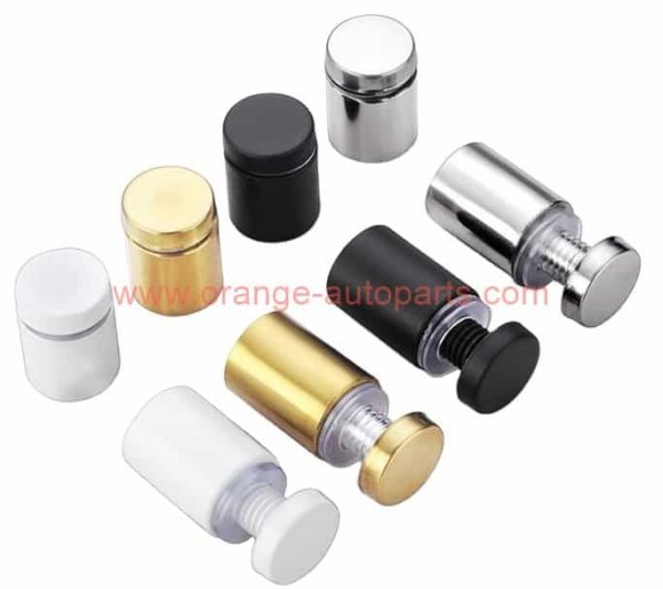 China Supplier Stainless Steel Advertising Nail Decorative Screw Acrylic Dumb Black Brushed Gold Glass Screw Mirror Screw