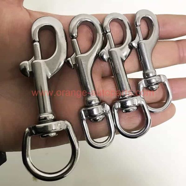 China Supplier Stainless Steel Swivel Eye Bolt Snap Hook Keyring Trigger Snap Hook 1/2''-1 1/4''