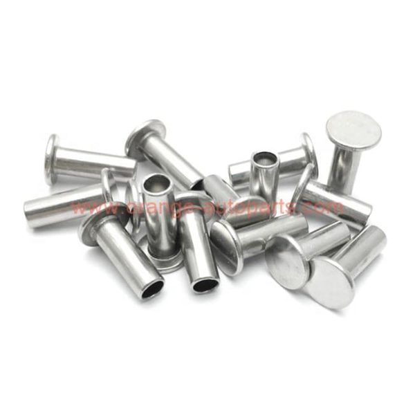 China Manufacturer Steel Galvanized Din 7338 (b) Flat Head Semitubular Rivet Brake And Clutch Lining Rivets