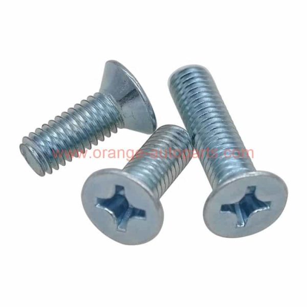 Factory Customized Steel Zinc Plated Din 965 Metric Phillips Flat Head Machine Screws