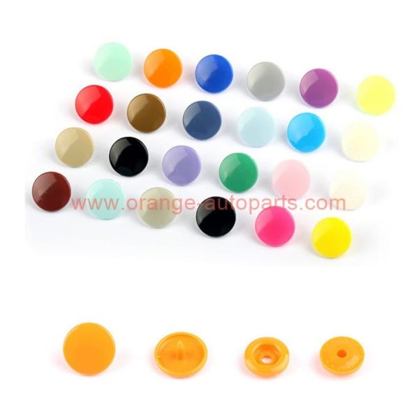 China Supplier T3 T5 T8 12mm Colored Resin Snap Buttons For Baby Clothes