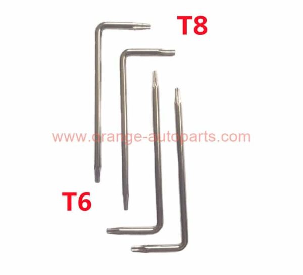 Factory Customized T6-t8 Nickle Plated Torx Hex Wrench Without Hole Type L Shape Torx Key Wrench