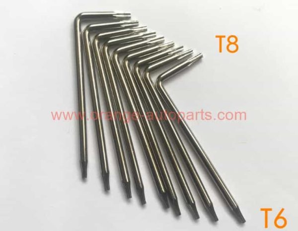 Factory Customized T6-t8 Nickle Plated Torx Hex Wrench Without Hole Type L Shape Torx Key Wrench