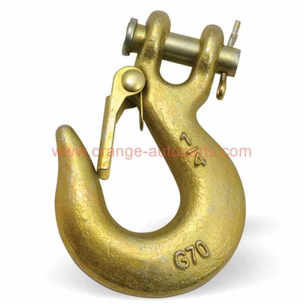 Factory Customized Us Type G70 Steel Forged Clevis Slip Hook With Latch