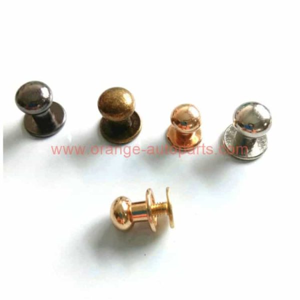 China Supplier Various Color Brass Screw Rivet,Brass Button Studs For Leather/pacifier Nail