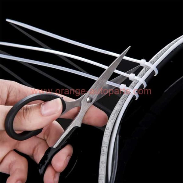 China Manufacturer Various Specifications Self-locking Plastic Nylon Wire Cable Zip Ties 100pcs White Cable Ties Fastener Loop Cable