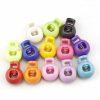 Factory Customized White Black Multicolour Nylon Rope Buckle Plastic Toggle Cord Lock Stopper Round