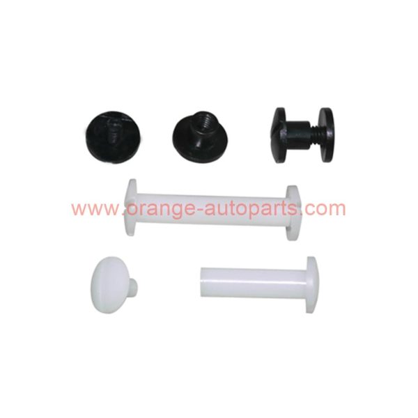 Wholesale Price White Black Pom Plastic Book Binding Screw Plastic Male And Female Screws Chicago Screw