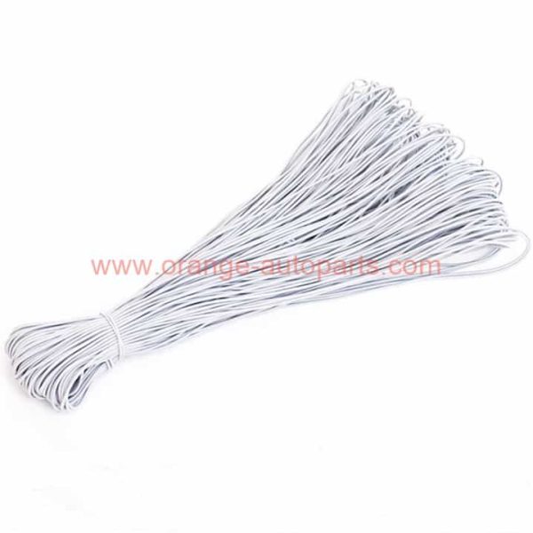 China Manufacturer White Color Elastic Bands High Elasticity Round Polyester Braided Elastic Cord Rope 3mm