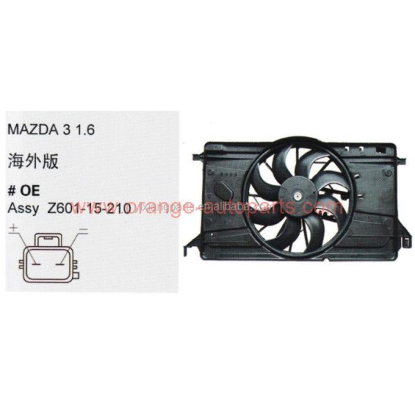 China Manufacturer Z601-15-210 Radiator Fan For Mazda 3 1.6