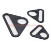 China Manufacturer Zinc Alloy Black Triangle Buckle Triangle Adjuster Ring For Backpack Pet Collar Handbag Strap