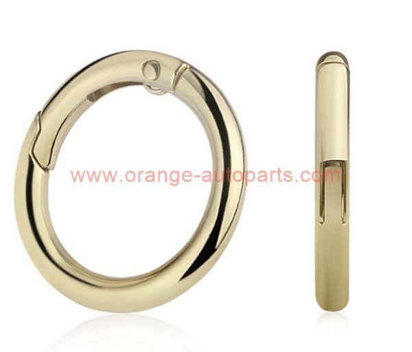 Factory Customized Zinc Alloy Key Chain Metal O Ring Circle Round Carabiner For Handbag