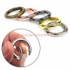 China Supplier Zinc Alloy Key Chain Spring Snap Hooks O Gate Ring Circle Round Carabiner For Handbag