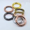 China Supplier Zinc Alloy Key Chain Spring Snap Hooks O Gate Ring Circle Round Carabiner For Handbag