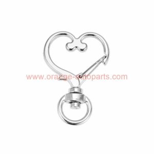 Wholesale Price Zinc Alloy Sliver Heart Shape Swivel Lobster Clasp Key Ring Keychain Swivel Clasp Key Ring Clip