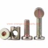 China Manufacturer Zinc Plated Carbon Steel Rivet Nut Cross Dowel Or Slotted Head Dowel Nuts Furniture Barrel Nuts