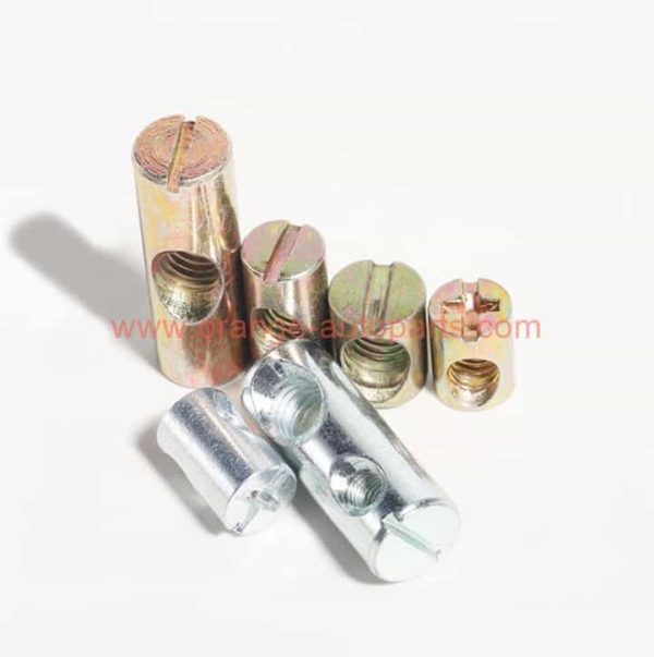 China Manufacturer Zinc Plated Carbon Steel Rivet Nut Cross Dowel Or Slotted Head Dowel Nuts Furniture Barrel Nuts