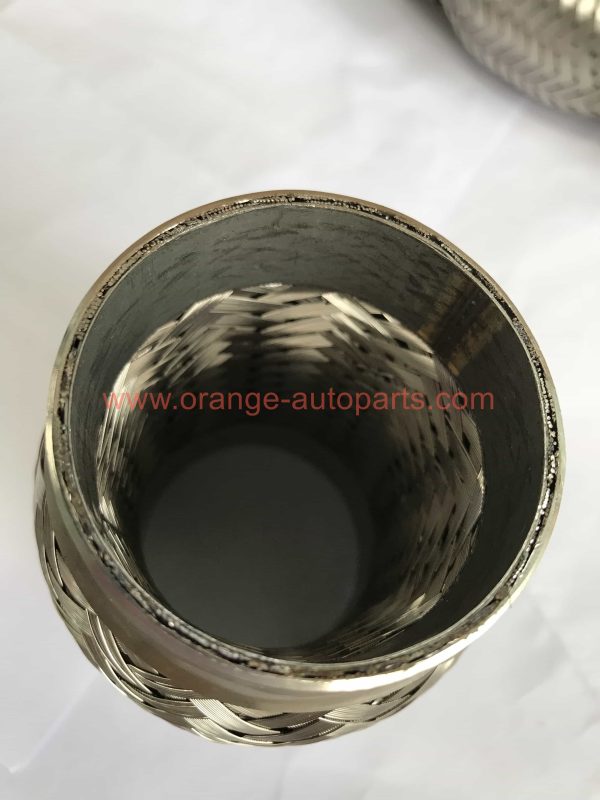 China Factory Car Exhaust Flexible Pipe With Double Braid Inside And Outside Exhaust Bellow Used For Car Exhaust Ststem