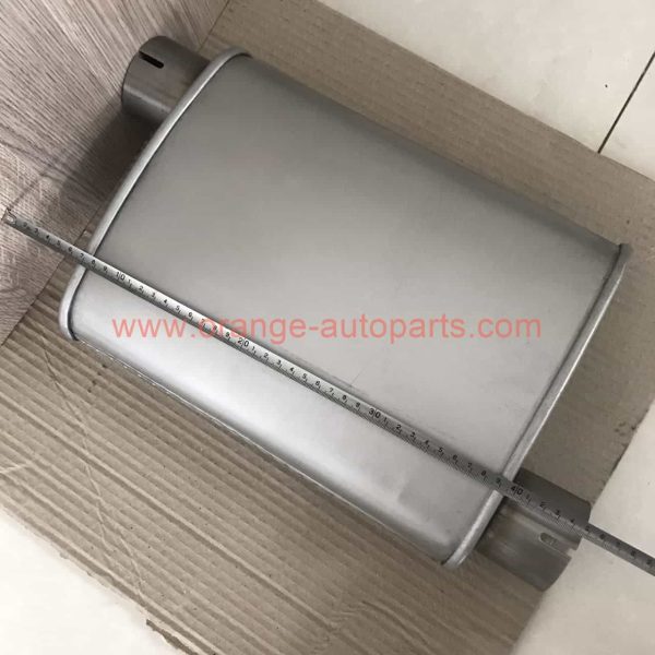 China Factory Exhaust Component Stainless Steel Universal Oval Exhaust Muffler Box With Flat 4*9 5*8
