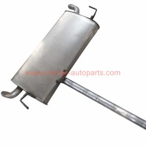 China Factory Stainless Steel Exhaust Muffler For Hyundai Ix35 Double Outlet Pipe With Material