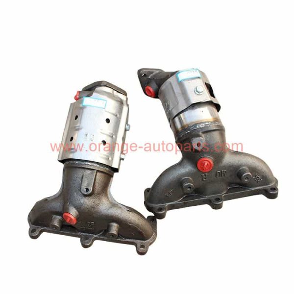 China Factory Stainless Steel Exhaust System Three Way Catalytic Converter For Hyundai New Santafe 2.7