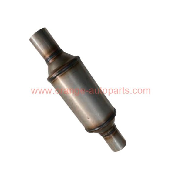 China Factory Universal Round Catalytic Converter With 400 Cpsi Ceramic Substrate With Welded Cap And Pipe