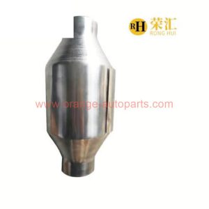 China Factory Universal Round Catalytic Converter With Ceramic Substrate Catalyst Polished Box With Metal Shield